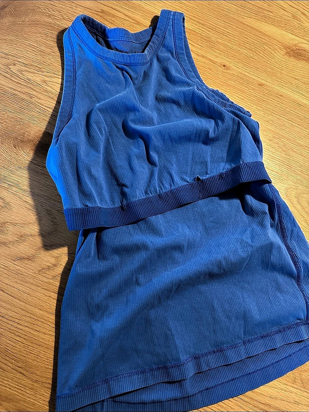 Wilson Blue Ribbed Tank Top - Picture 4 of 4